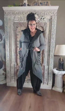 Load and play video in Gallery viewer, Redesign Sweatmantel mit Cut Outs und Kapuze
