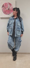 Laden und Abspielen von Videos im Galerie-Viewer, Maxlive Jeansjacke Stone Washed Oversize Style Größe 40 bis 60
