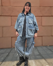 Lade das Bild in den Galerie-Viewer, Maxlive Jeansjacke Stone Washed Oversize Style Größe 40 bis 60
