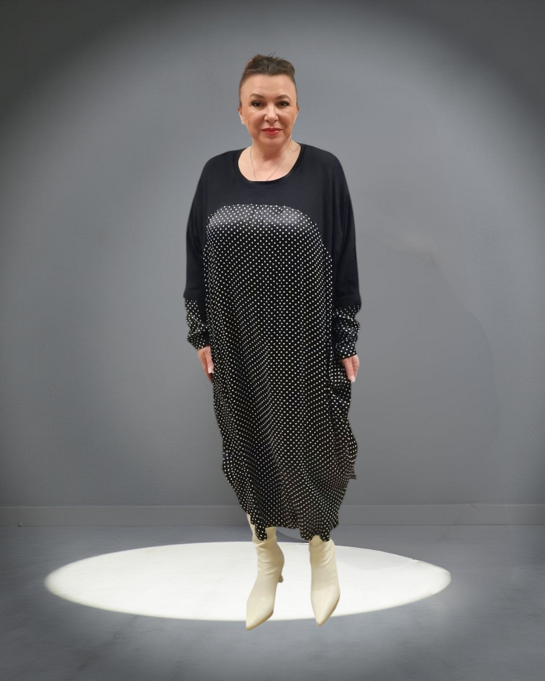 Maxlive Kleid mit Pünktchen alle Größen