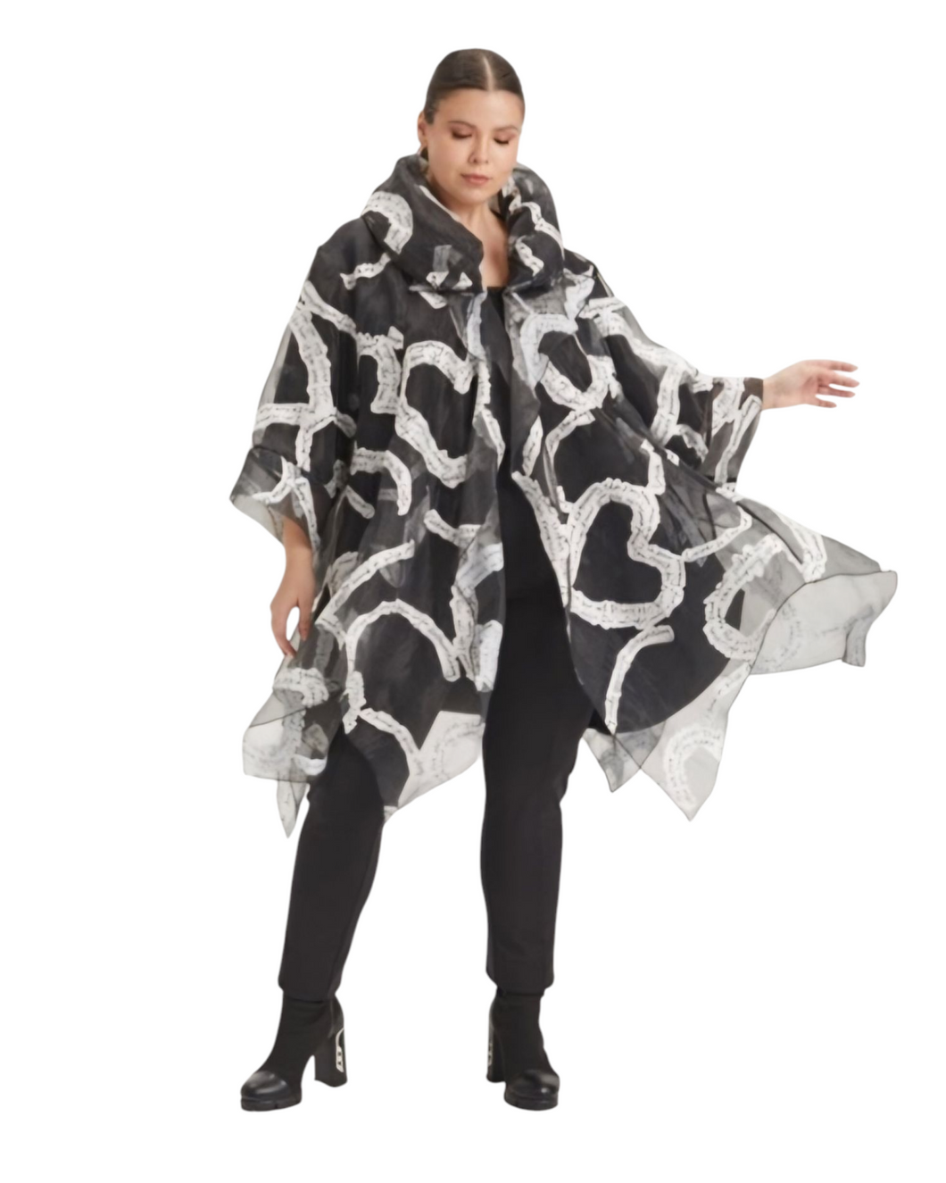 H4 Chiffon Jacke lang Onesize Größe 40 bis 62- restocked