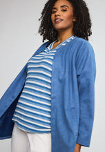 Lade das Bild in den Galerie-Viewer, Stylischer Blazer in Blau Größe 42 bis 62 - Studio
