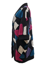 Lade das Bild in den Galerie-Viewer, MOS- Mirror of Style Teddy Cardigan in Pink Beige Schwarz - alle Größen
