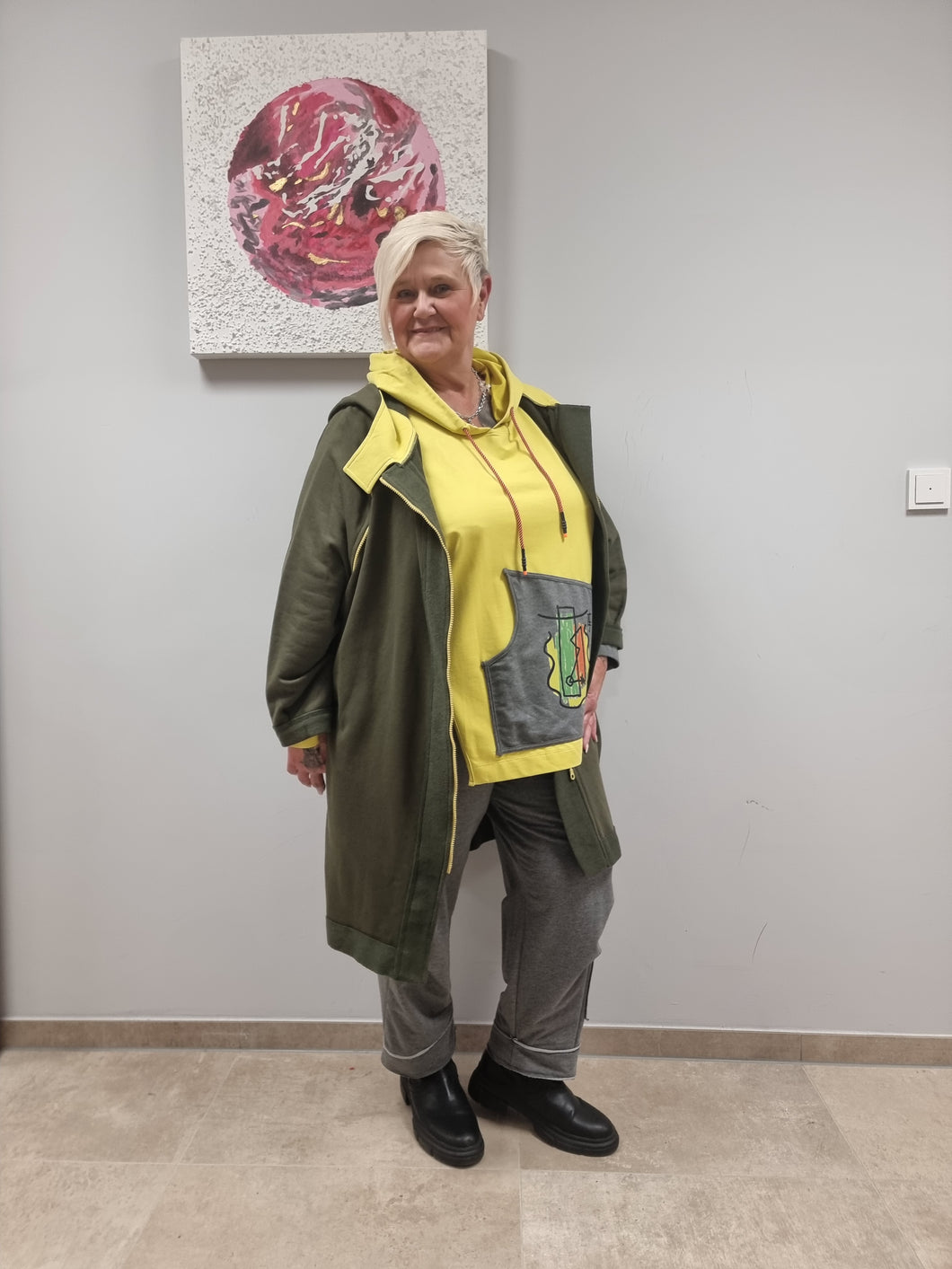 𝐒𝐚𝐥𝐞- CN-G Jacke aus Sweatmaterial in 2 Farben bis Größe 60