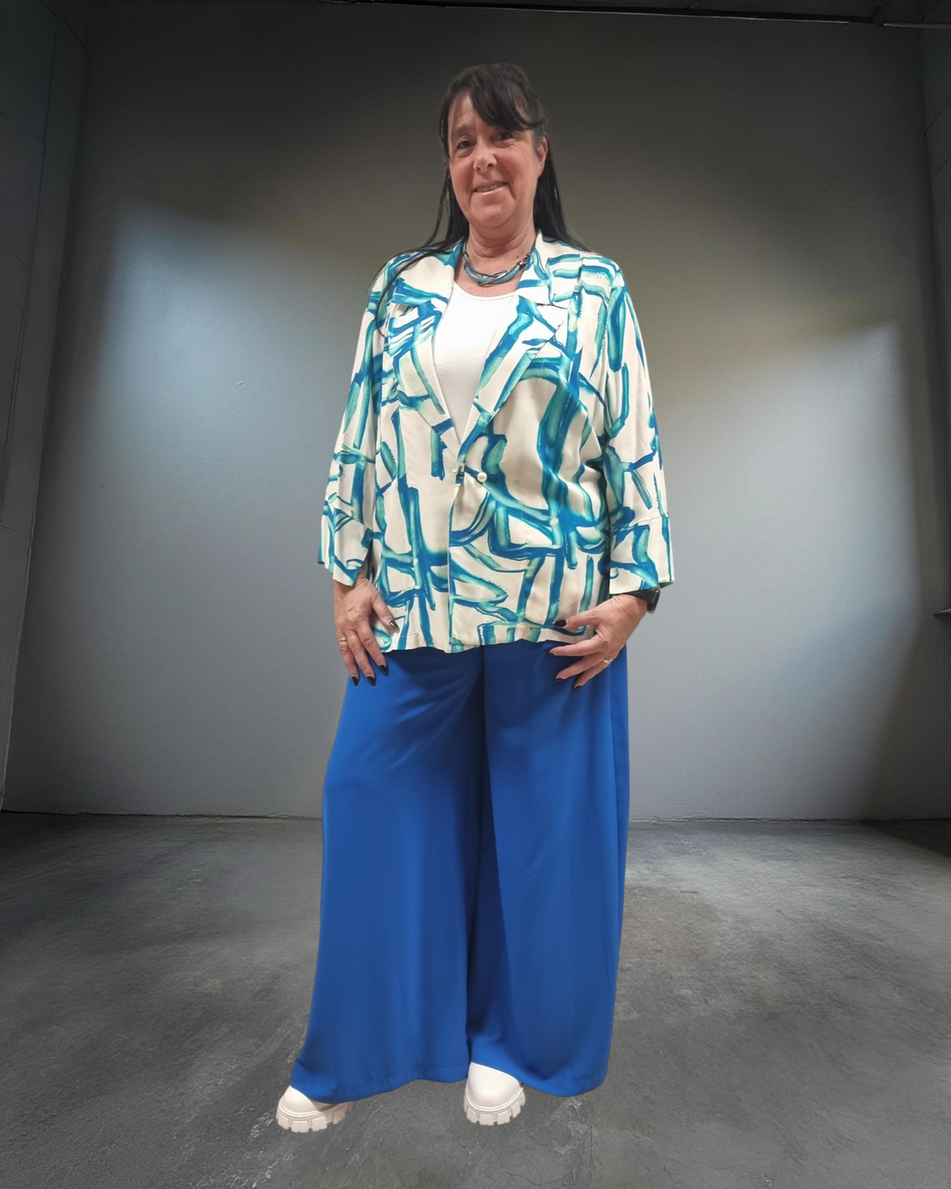 Maxlive Set bestehend aus Blusenjacke und Marlene Hose Größe 38 bis 52