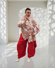Lade das Bild in den Galerie-Viewer, High Fashion raffinierte Bluse in angesagtem Design und Farbe mit Muster bis Größe 58
