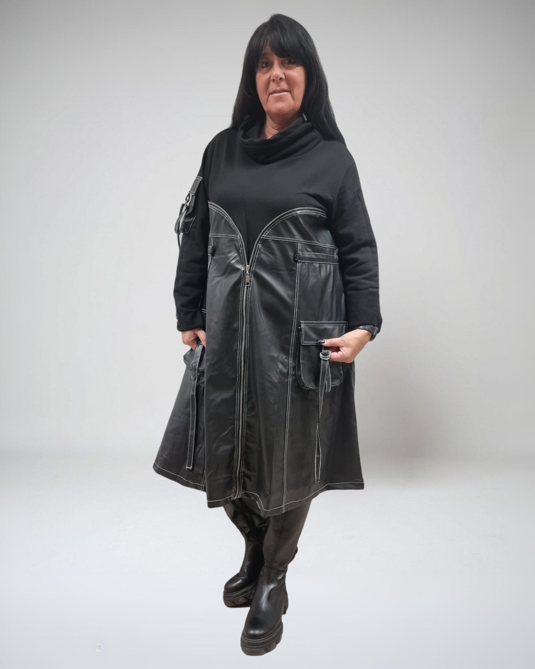 H4 Kleid 2780 mit Leder